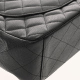 CHANEL シャネル マトラッセ Wフラップ チェーンショルダー 33cm ブラック A58601 レディース キャビアスキン ショルダーバッグ ABランク 中古 銀蔵