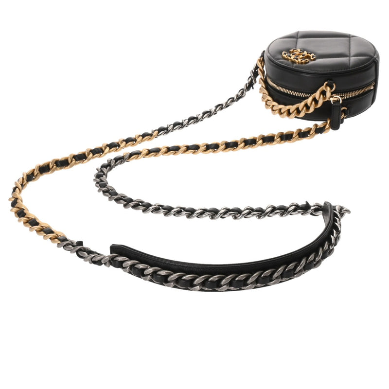 CHANEL シャネル シャネル19 チェーンショルダー 2WAY ブラック AP0945 レディース ラムスキン ショルダーバッグ Aランク 中古 銀蔵