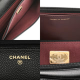 CHANEL シャネル マトラッセ チェーンウォレット  ブラック A33814 レディース キャビアスキン ショルダーバッグ Aランク 中古 銀蔵