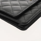 CHANEL シャネル マトラッセ チェーンウォレット  ブラック A33814 レディース キャビアスキン ショルダーバッグ Aランク 中古 銀蔵