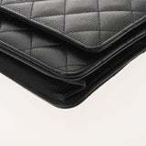CHANEL シャネル マトラッセ チェーンウォレット  ブラック A33814 レディース キャビアスキン ショルダーバッグ Aランク 中古 銀蔵