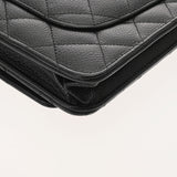 CHANEL シャネル マトラッセ チェーンウォレット  ブラック A33814 レディース キャビアスキン ショルダーバッグ Aランク 中古 銀蔵