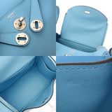 HERMES エルメス リンディ ミニ 2 セレステ W刻印(2024年頃) レディース ヴォースイフト ショルダーバッグ 新同 中古 銀蔵