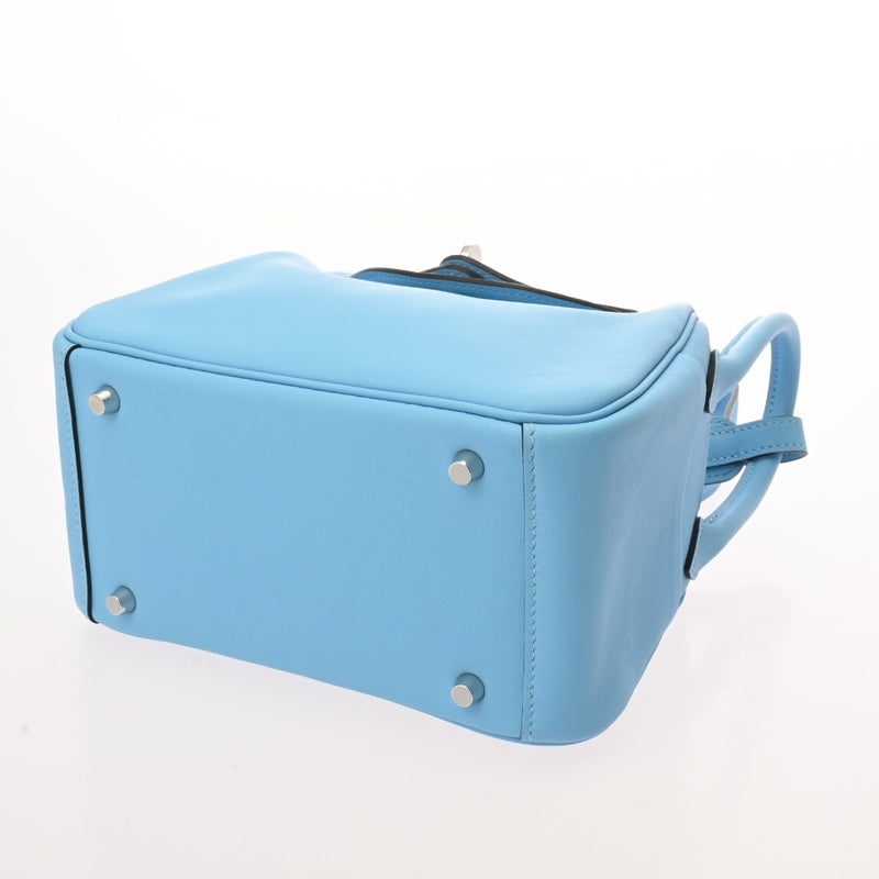 HERMES エルメス リンディ ミニ 2 セレステ W刻印(2024年頃) レディース ヴォースイフト ショルダーバッグ 新同 中古 銀蔵