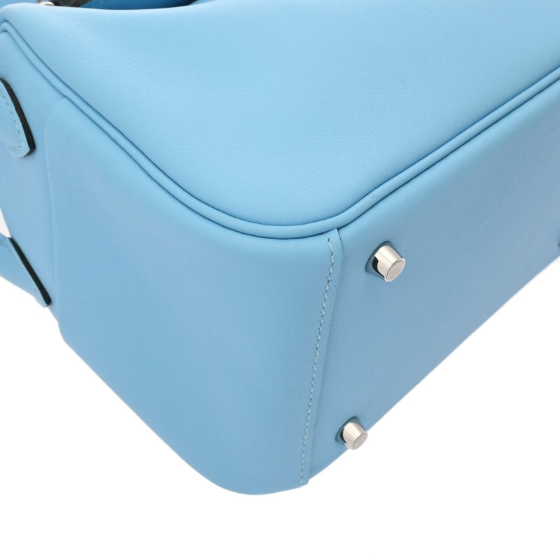 HERMES エルメス リンディ ミニ 2 セレステ W刻印(2024年頃) レディース ヴォースイフト ショルダーバッグ 新同 中古 銀蔵