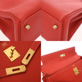 HERMES エルメス 32 内縫い 2WAY ルージュトマト X刻印(2016年頃) レディース トゴ ハンドバッグ Aランク 中古 銀蔵