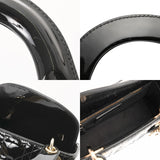 CHRISTIAN DIOR クリスチャンディオール レディディオール バッグ ミニ 2WAY ブラック レディース パテントカーフスキン ハンドバッグ Aランク 中古 銀蔵