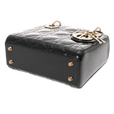 CHRISTIAN DIOR クリスチャンディオール レディディオール バッグ ミニ 2WAY ブラック レディース パテントカーフスキン ハンドバッグ Aランク 中古 銀蔵