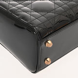 CHRISTIAN DIOR クリスチャンディオール レディディオール バッグ ミニ 2WAY ブラック レディース パテントカーフスキン ハンドバッグ Aランク 中古 銀蔵