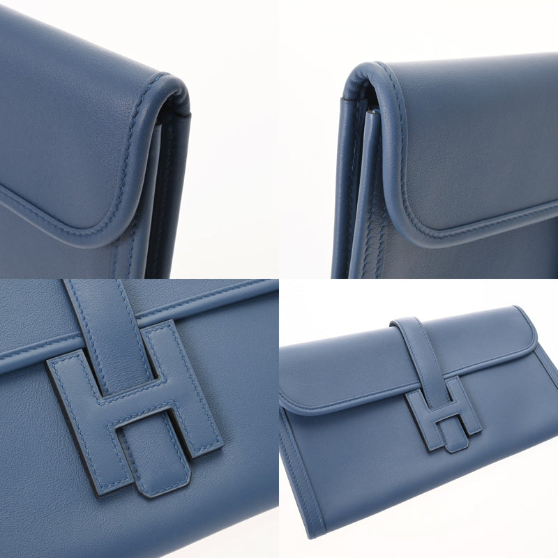 HERMES エルメス ジジェ エラン 29 ブルーアガット A刻印(2017年頃) ユニセックス ヴォースイフト クラッチバッグ Aランク 中古 銀蔵