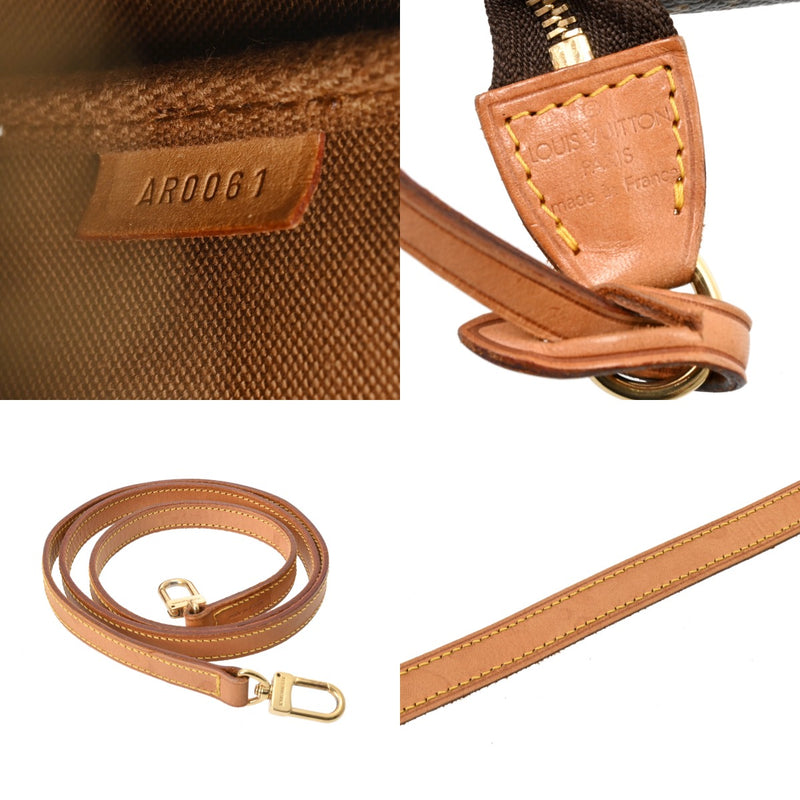 LOUIS VUITTON ルイヴィトン モノグラム ポシェット アクセソワール ブラウン M51980 レディース モノグラムキャンバス アクセサリーポーチ Bランク 中古 銀蔵