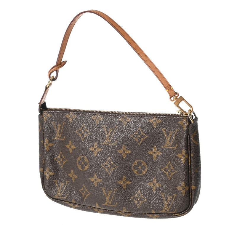 LOUIS VUITTON ルイヴィトン モノグラム ポシェット アクセソワール ブラウン M51980 レディース モノグラムキャンバス アクセサリーポーチ Bランク 中古 銀蔵