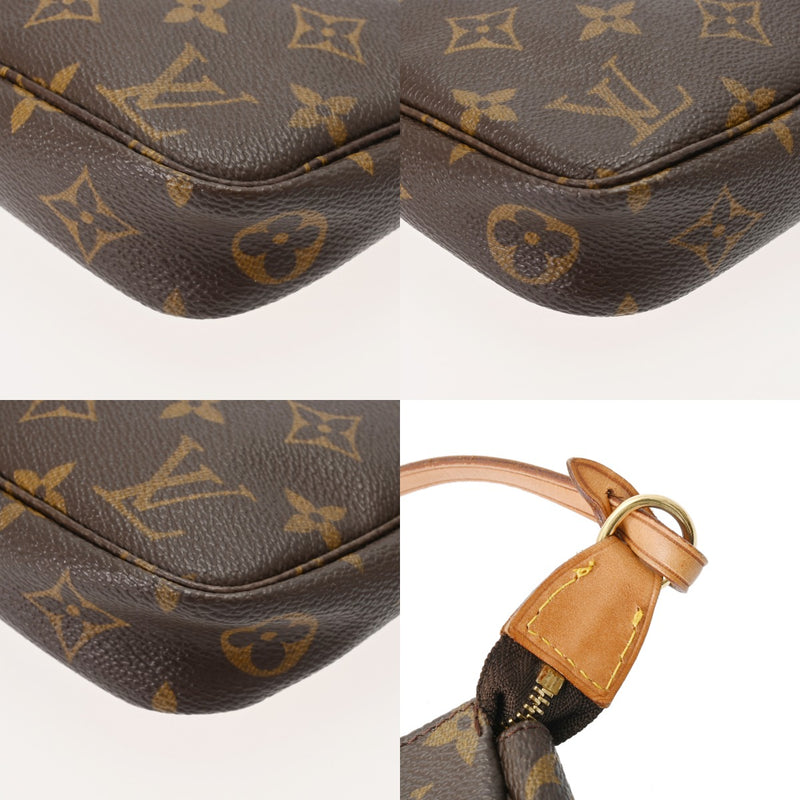 LOUIS VUITTON ルイヴィトン モノグラム ポシェット アクセソワール ブラウン M51980 レディース モノグラムキャンバス アクセサリーポーチ Bランク 中古 銀蔵