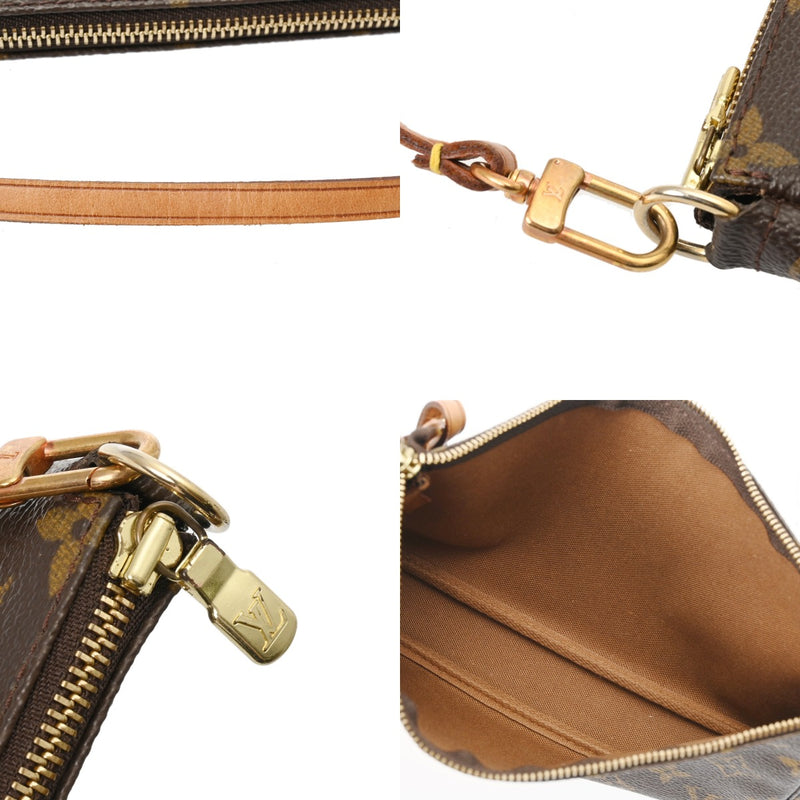 LOUIS VUITTON ルイヴィトン モノグラム ポシェット アクセソワール ブラウン M51980 レディース モノグラムキャンバス アクセサリーポーチ Bランク 中古 銀蔵