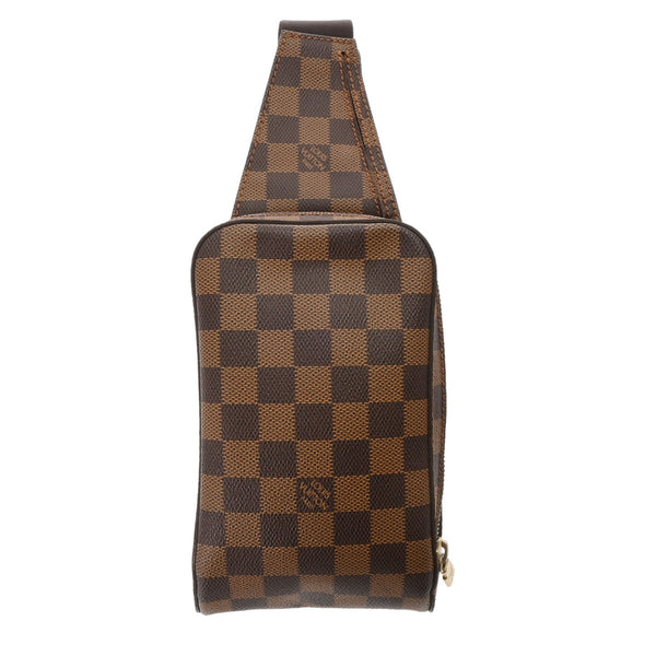 LOUIS VUITTON ルイヴィトン ダミエ ジェロニモス 後期型 ブラウン N51994 メンズ ダミエキャンバス ボディバッグ ABランク 中古 銀蔵