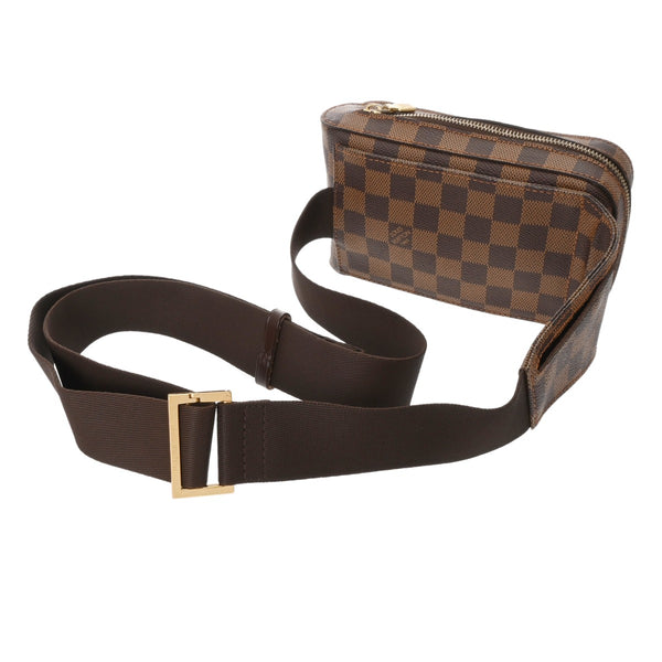 LOUIS VUITTON ルイヴィトン ダミエ ジェロニモス 後期型 ブラウン N51994 メンズ ダミエキャンバス ボディバッグ ABランク 中古 銀蔵