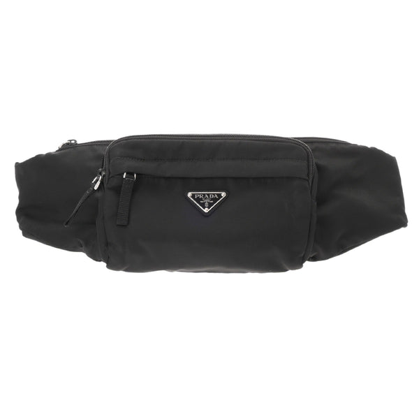PRADA プラダ ウエストバッグ ブラック 2VL005 メンズ ナイロン ボディバッグ ABランク 中古 銀蔵