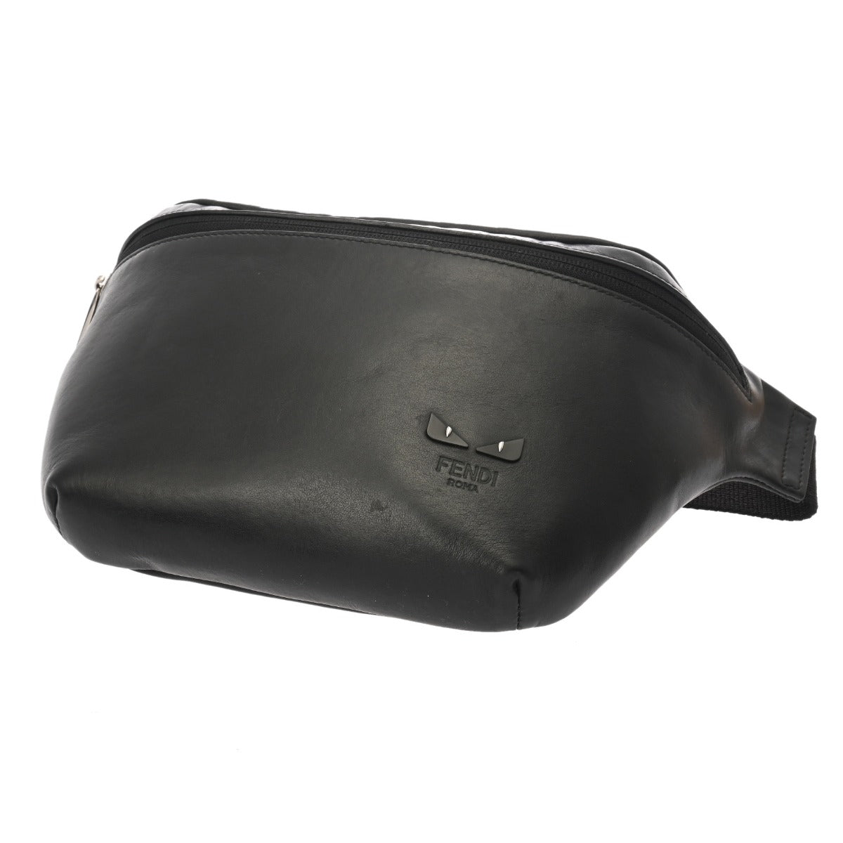 フェンディ ボディバッグ ブラック メンズ レザー ウエストバッグ