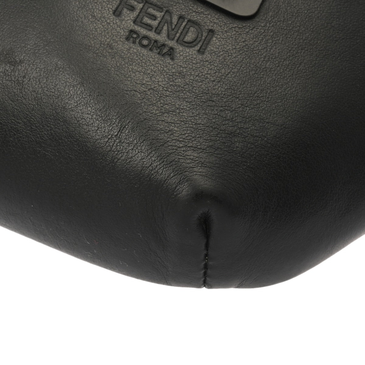 フェンディ ボディバッグ ブラック メンズ レザー ウエストバッグ