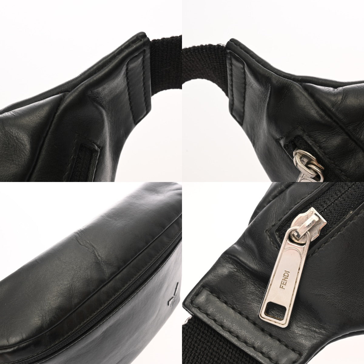 極美品 フェンディ ボディバッグ ブラック 7VA434 メンズ ショルダー フェンディ ボディバッグ ブラック メンズ レザー ウエストバッグ