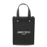 JIMMY CHOO ジミーチュウ トートバッグミニ N/S MININSTOTE ANR 2WAY ブラック レディース カーフ ショルダーバッグ Aランク 中古 銀蔵