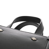 JIMMY CHOO ジミーチュウ トートバッグミニ N/S MININSTOTE ANR 2WAY ブラック レディース カーフ ショルダーバッグ Aランク 中古 銀蔵