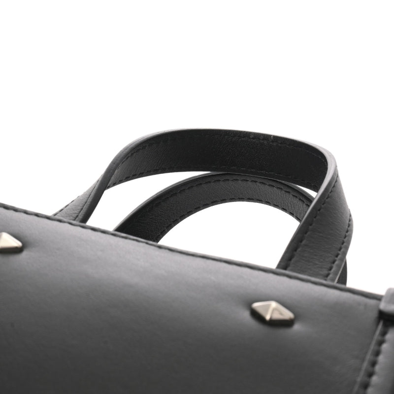 JIMMY CHOO ジミーチュウ トートバッグミニ N/S MININSTOTE ANR 2WAY ブラック レディース カーフ ショルダーバッグ Aランク 中古 銀蔵