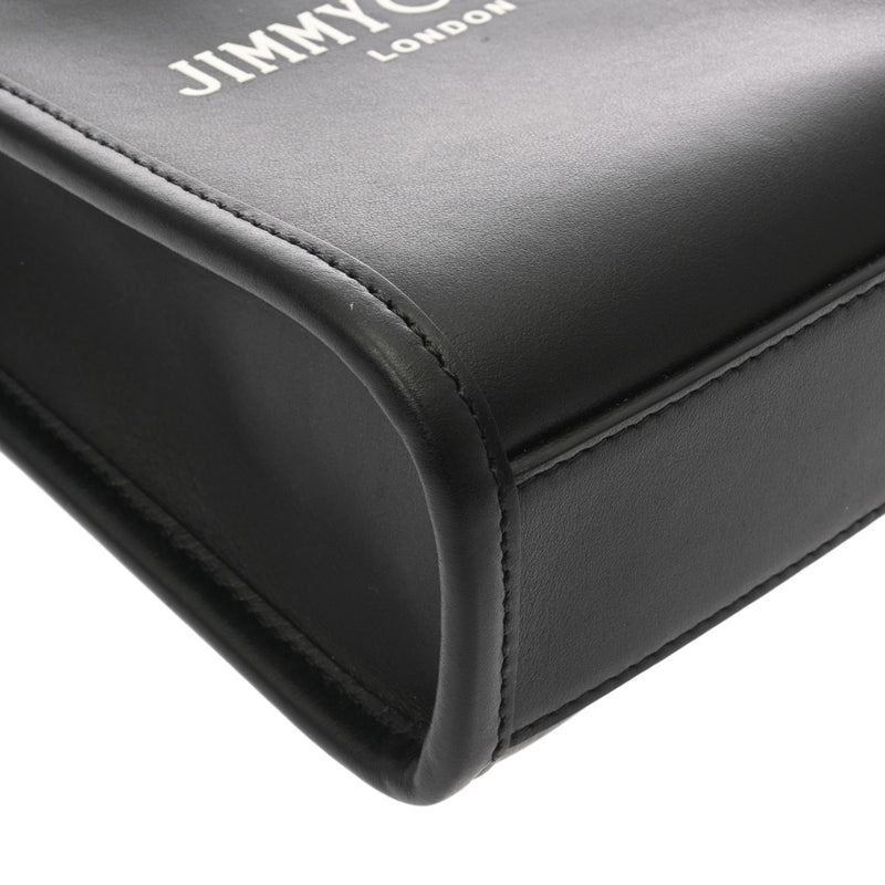 JIMMY CHOO ジミーチュウ トートバッグミニ N/S MININSTOTE ANR 2WAY ブラック レディース カーフ ショルダーバッグ Aランク 中古 銀蔵