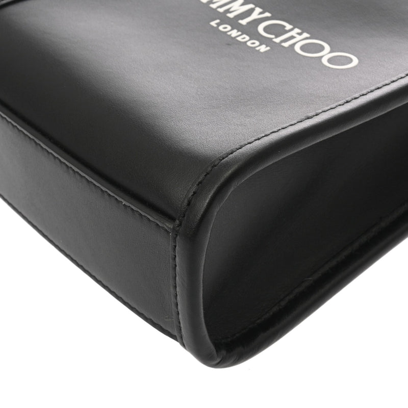 JIMMY CHOO ジミーチュウ トートバッグミニ N/S MININSTOTE ANR 2WAY ブラック レディース カーフ ショルダーバッグ Aランク 中古 銀蔵