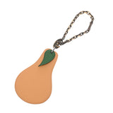 HERMES エルメス バッグチャーム 洋梨モチーフ ベージュ ユニセックス レザー キーホルダー ABランク 中古 銀蔵