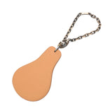 HERMES エルメス バッグチャーム 洋梨モチーフ ベージュ ユニセックス レザー キーホルダー ABランク 中古 銀蔵