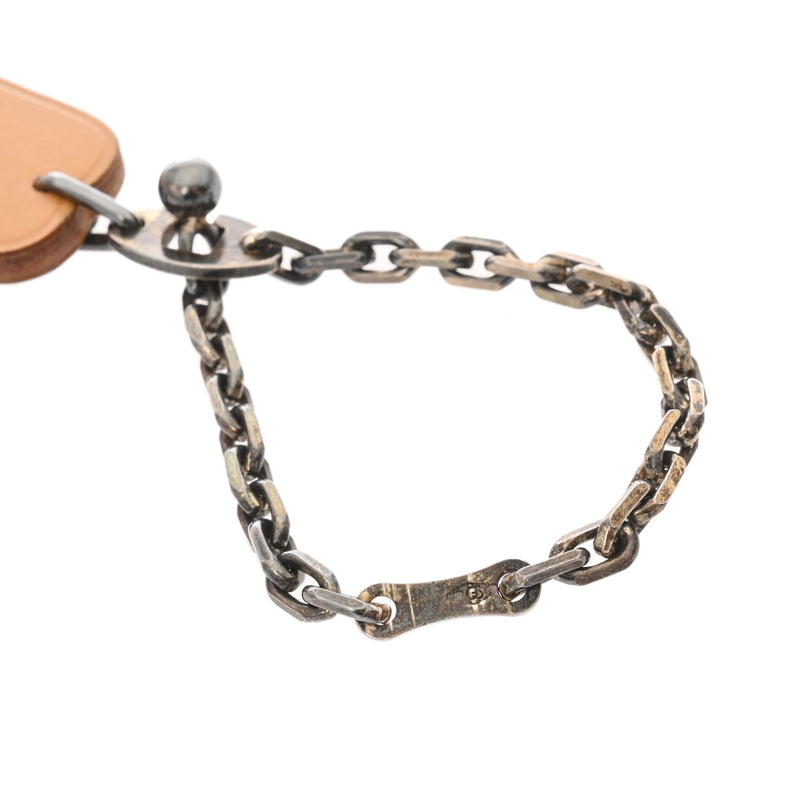 HERMES エルメス バッグチャーム 洋梨モチーフ ベージュ ユニセックス レザー キーホルダー ABランク 中古 銀蔵