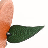 HERMES エルメス オレンジモチーフ バッグチャーム オレンジ レディース レザー キーホルダー ABランク 中古 銀蔵