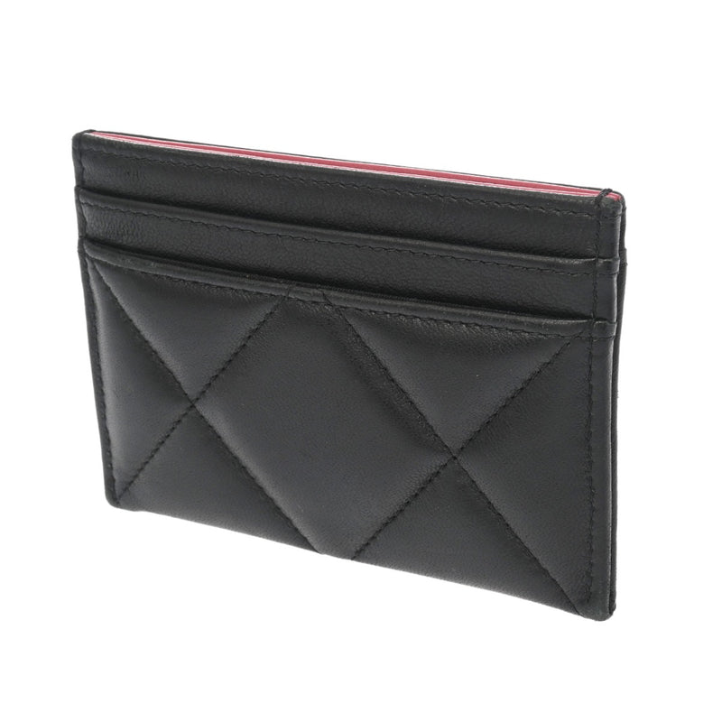CHANEL シャネル シャネル19 カードケース ブラック レディース ラムスキン カードケース Bランク 中古 銀蔵