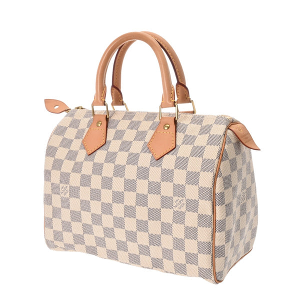 LOUIS VUITTON ルイヴィトン ダミエアズール スピーディ25 ホワイト N41534 レディース ダミエアズールキャンバス ハンドバッグ ABランク 中古 銀蔵