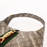 GUCCI グッチ GGスプリーム ジャッキー 1961 バレンシアガコラボ ベージュ 636706 レディース PVC ショルダーバッグ Aランク 中古 銀蔵