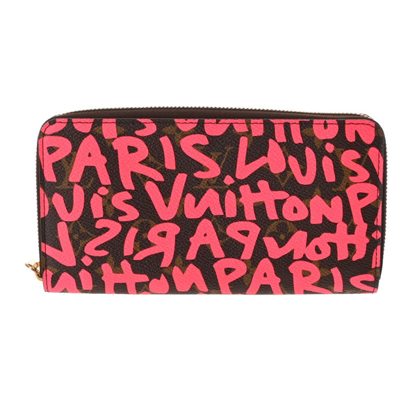 LOUIS VUITTON ルイヴィトン モノグラムグラフィティ ジッピー・ウォレット フューシャ M93710 レディース モノグラムキャンバス 長財布 ABランク 中古 銀蔵