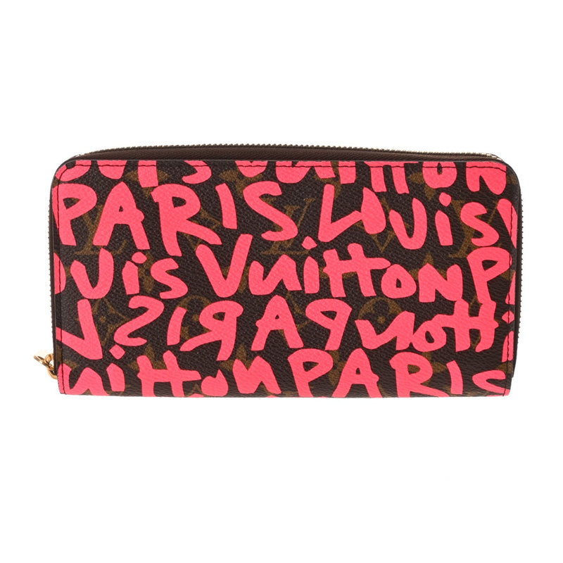 LOUIS VUITTON ルイヴィトン モノグラムグラフィティ ジッピー・ウォレット フューシャ M93710 レディース モノグラムキャンバス 長財布 ABランク 中古 銀蔵