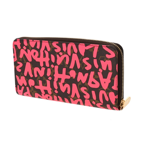 LOUIS VUITTON ルイヴィトン モノグラムグラフィティ ジッピー・ウォレット フューシャ M93710 レディース モノグラムキャンバス 長財布 ABランク 中古 銀蔵