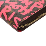 LOUIS VUITTON ルイヴィトン モノグラムグラフィティ ジッピー・ウォレット フューシャ M93710 レディース モノグラムキャンバス 長財布 ABランク 中古 銀蔵