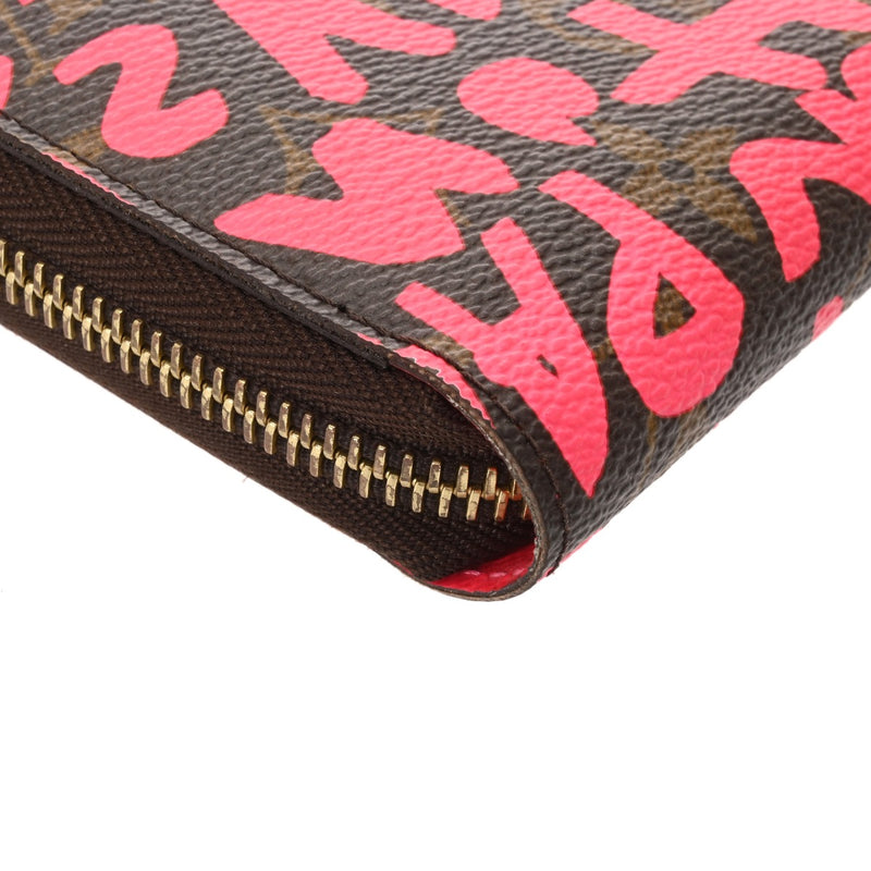 LOUIS VUITTON ルイヴィトン モノグラムグラフィティ ジッピー・ウォレット フューシャ M93710 レディース モノグラムキャンバス 長財布 ABランク 中古 銀蔵