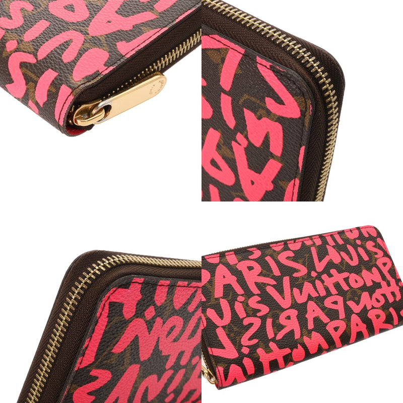 LOUIS VUITTON ルイヴィトン モノグラムグラフィティ ジッピー・ウォレット フューシャ M93710 レディース モノグラムキャンバス 長財布 ABランク 中古 銀蔵