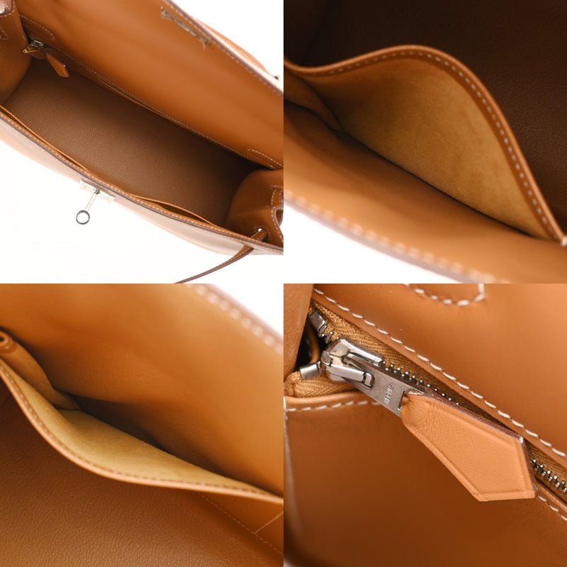 HERMES エルメス ケリー 32 外縫い 2WAY ナチュラル □I刻印(2005年頃) レディース ヴォーシャモニー ハンドバッグ Aランク 中古 銀蔵