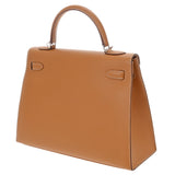 HERMES エルメス ケリー 32 外縫い 2WAY ナチュラル □I刻印(2005年頃) レディース ヴォーシャモニー ハンドバッグ Aランク 中古 銀蔵