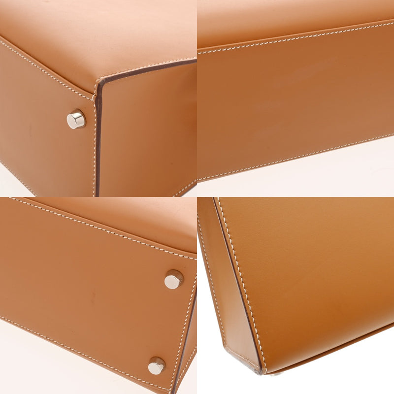 HERMES エルメス ケリー 32 外縫い 2WAY ナチュラル □I刻印(2005年頃) レディース ヴォーシャモニー ハンドバッグ Aランク 中古 銀蔵