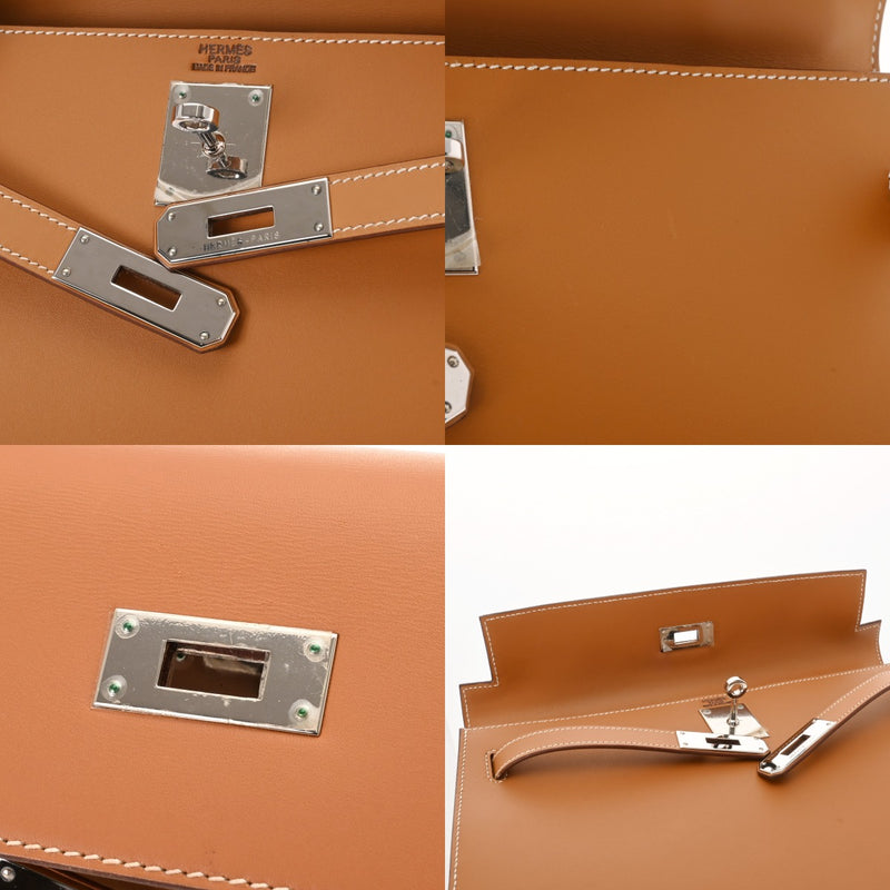 HERMES エルメス ケリー 32 外縫い 2WAY ナチュラル □I刻印(2005年頃) レディース ヴォーシャモニー ハンドバッグ Aランク 中古 銀蔵