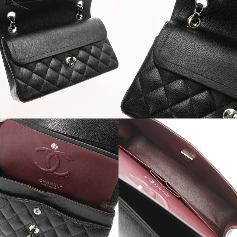 CHANEL シャネル マトラッセ チェーンショルダー 23cm  ブラック A01113 レディース ラムスキン ショルダーバッグ 新同 中古 銀蔵