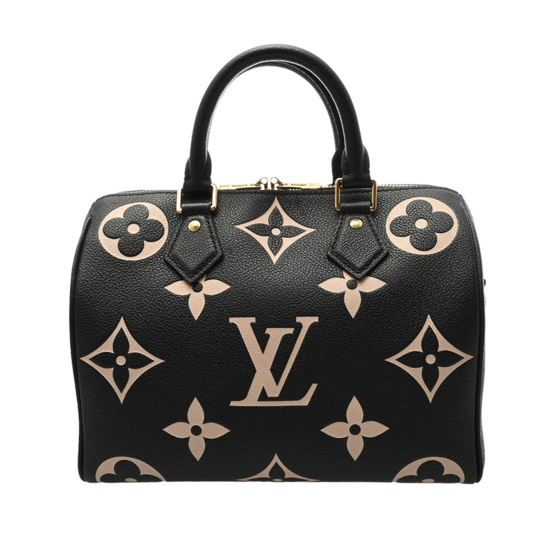 LOUIS VUITTON ルイヴィトン モノグラムアンプラント スピーディ 25 黒 M58947 レディース レザー 2WAYバッグ Aランク 中古 銀蔵