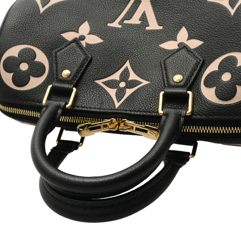 LOUIS VUITTON ルイヴィトン モノグラムアンプラント スピーディ 25 黒 M58947 レディース レザー 2WAYバッグ Aランク 中古 銀蔵