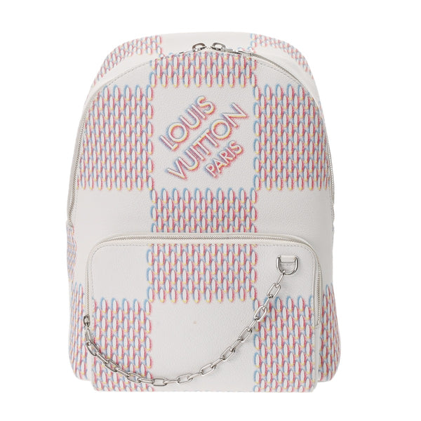 LOUIS VUITTON ルイヴィトン ダミエスプレー レーサー バックパック ホワイト マルチカラー M20664 ユニセックス レザー リュック・デイパック ABランク 中古 銀蔵
